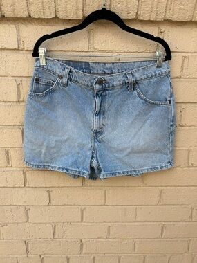 Vintage Levi’s 941 Denim Shorts | Orange Tab | Made in USA | High Rise | Size 14